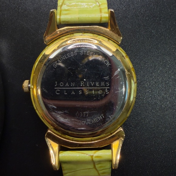 JOAN RIVERS COLLECTIBLE WATCHES SET OF 2 Yellow Green - Picture 6 of 11